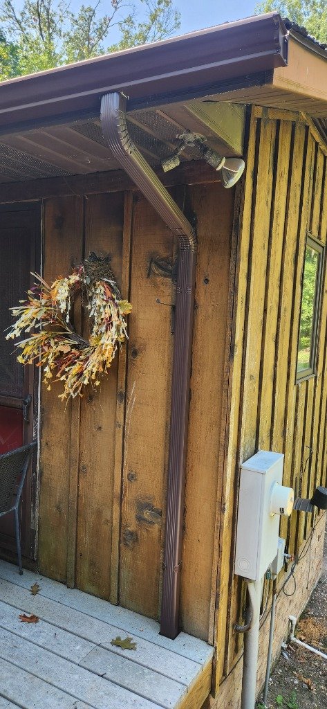 New gutters after installation